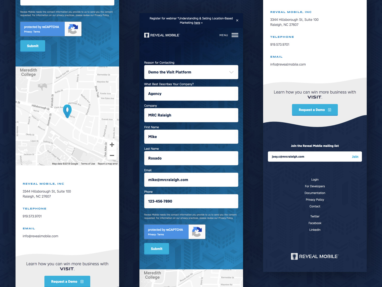 Reveal Mobile - Website Design - Mobile Friendly