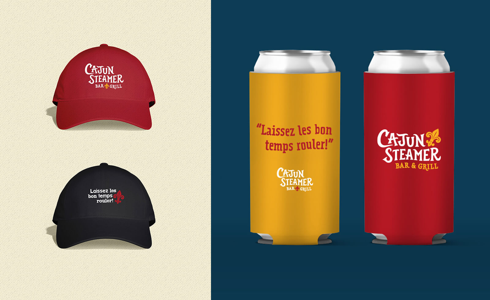 Cajun Steamer Bar & Grill - Caps and Koozies