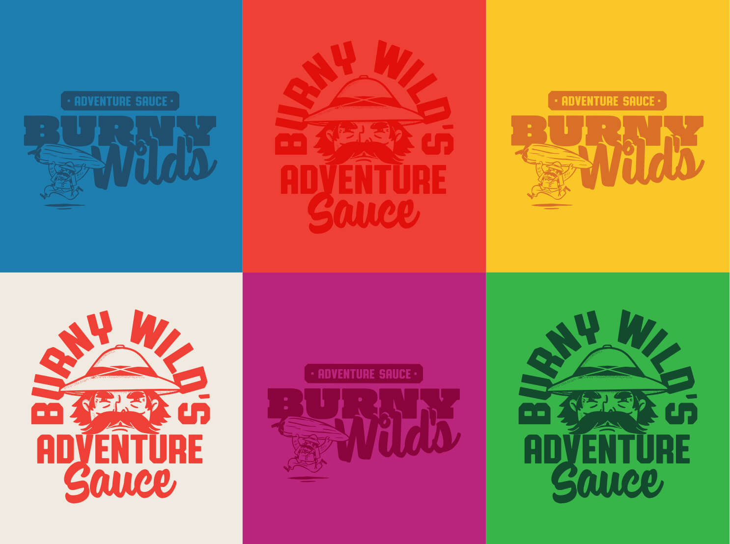 Burny Wild's Adventure Sauce - Logo Grid
