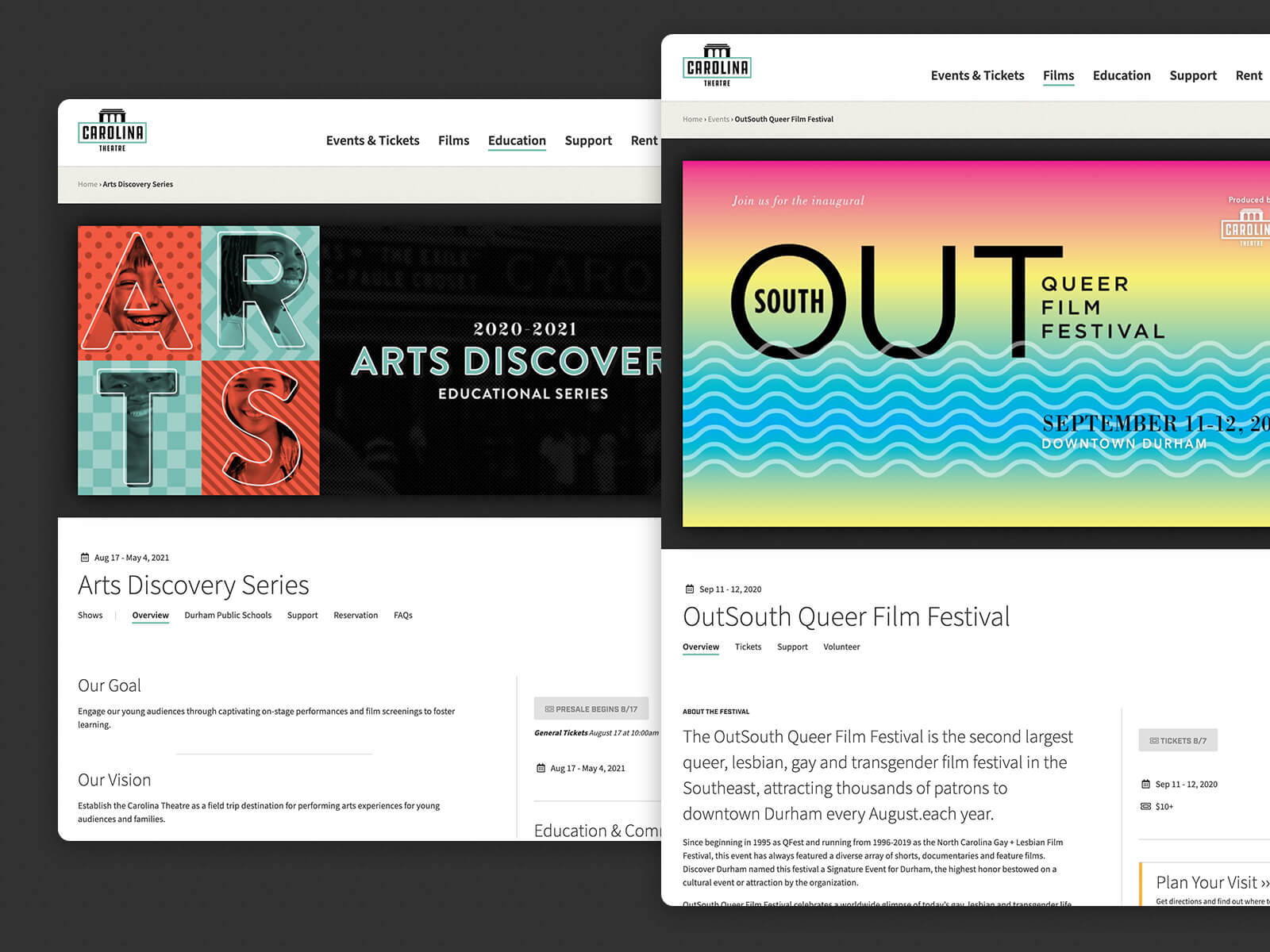 The Carolina Theatre - Festival Landing Pages