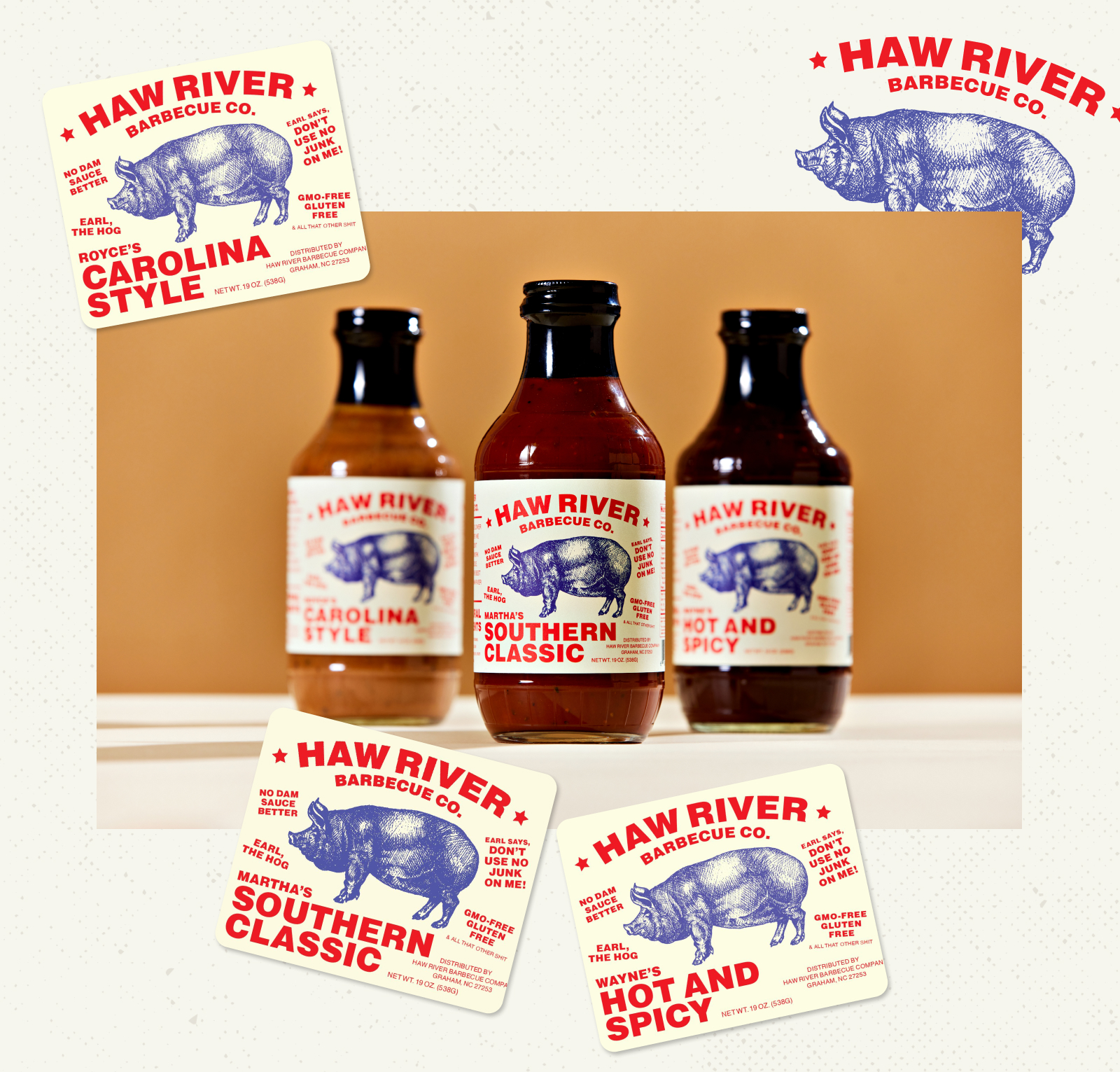 Southern Season Haw River BBQ Sauce Trio