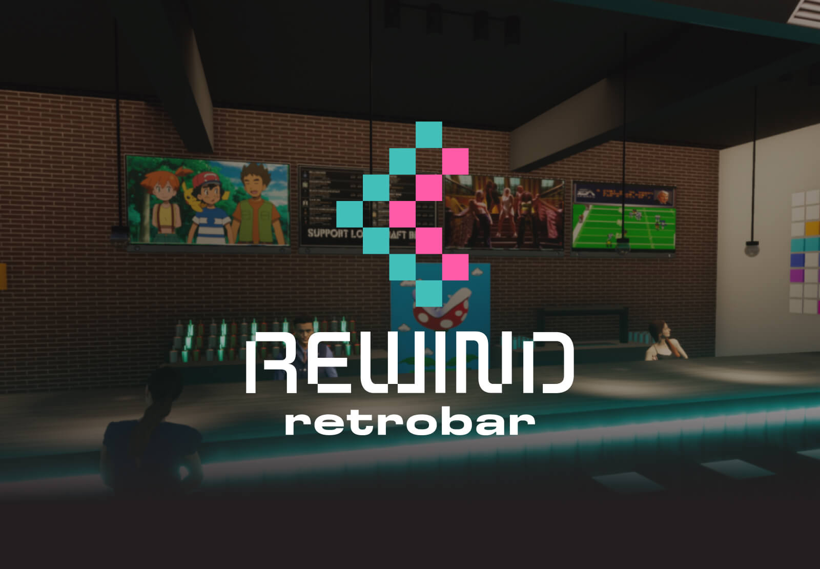 Rewind Retrobar - 01 - Logo Over Bar