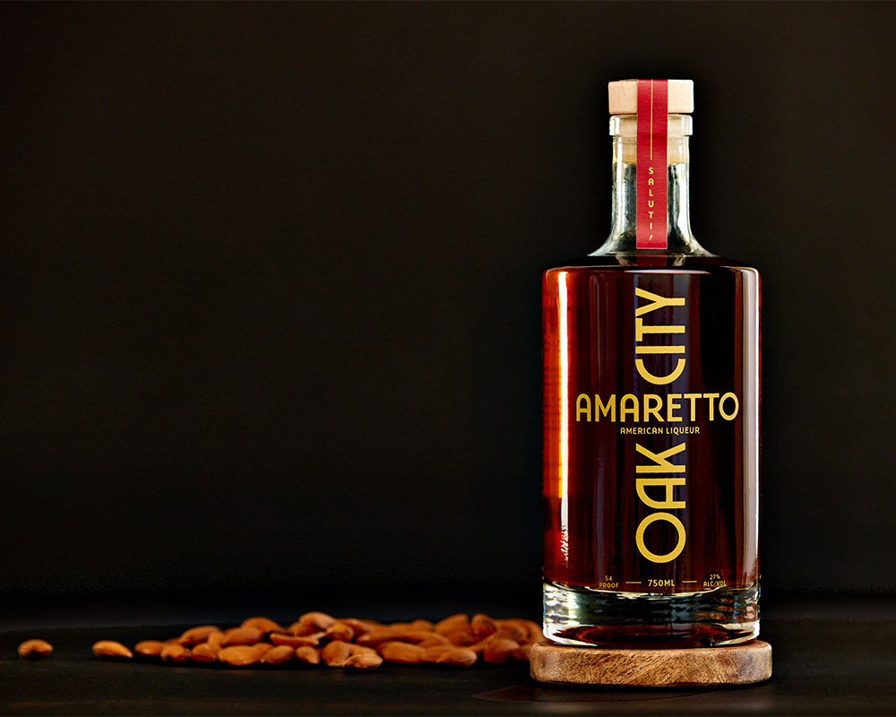 Oak City Amaretto Liquor Bottle Packaging Design by MRC