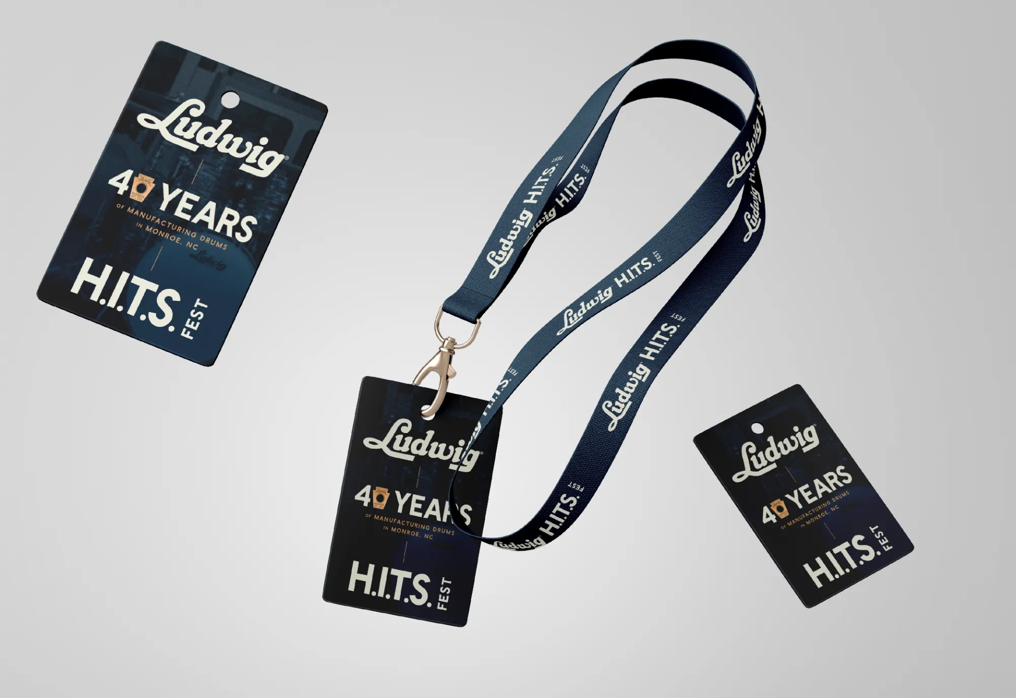 Ludwig HITS Fest attendee lanyard badges