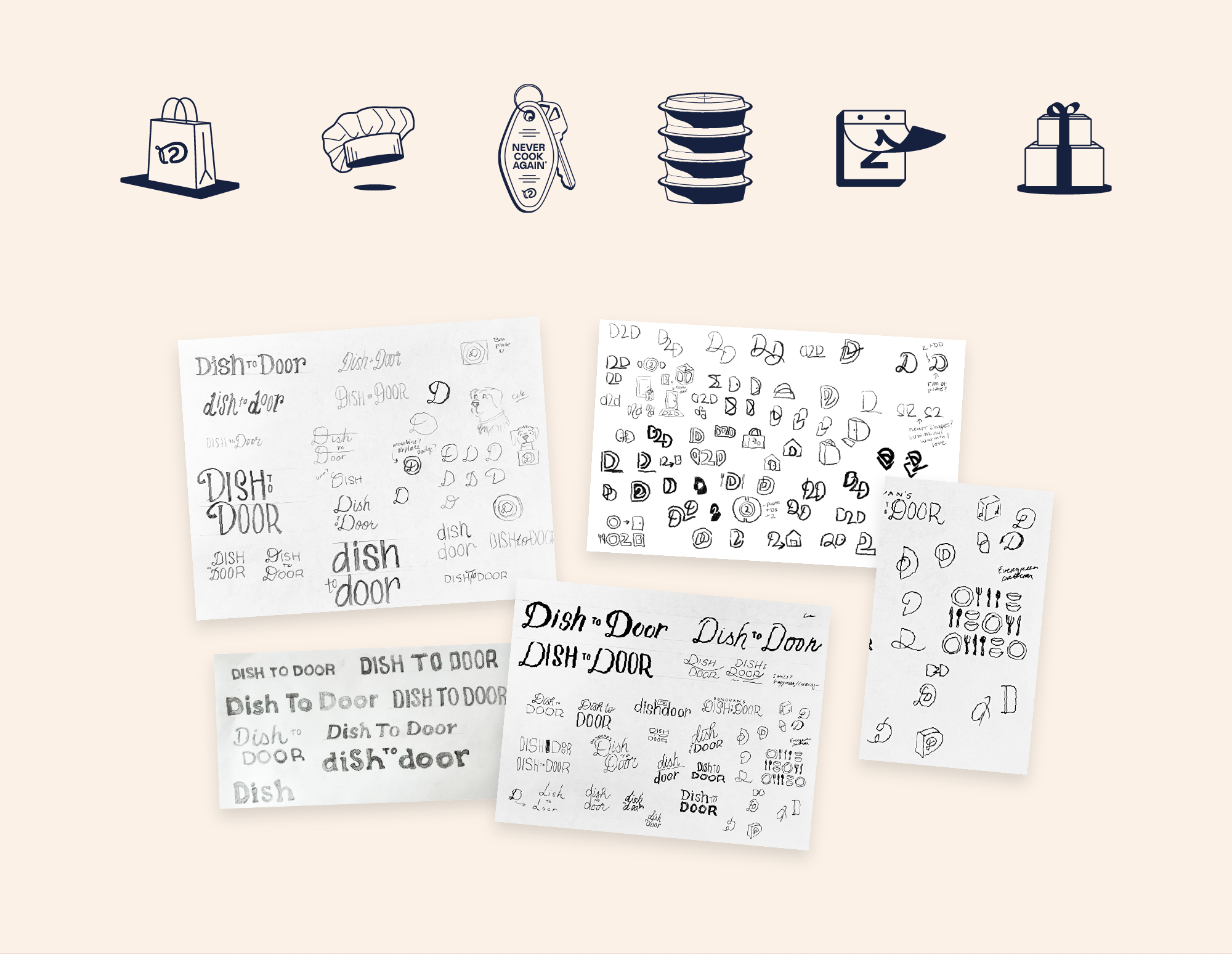 Brand illustrations and sketches