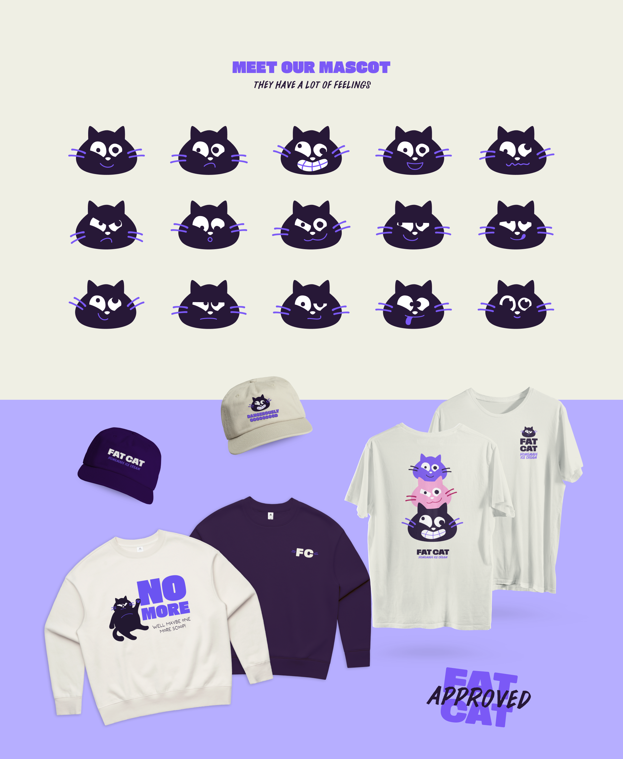 Fat Cat Homemade Ice Cream - Mascot and Merch