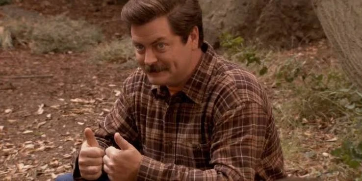 Ron Swanson with thumbs up