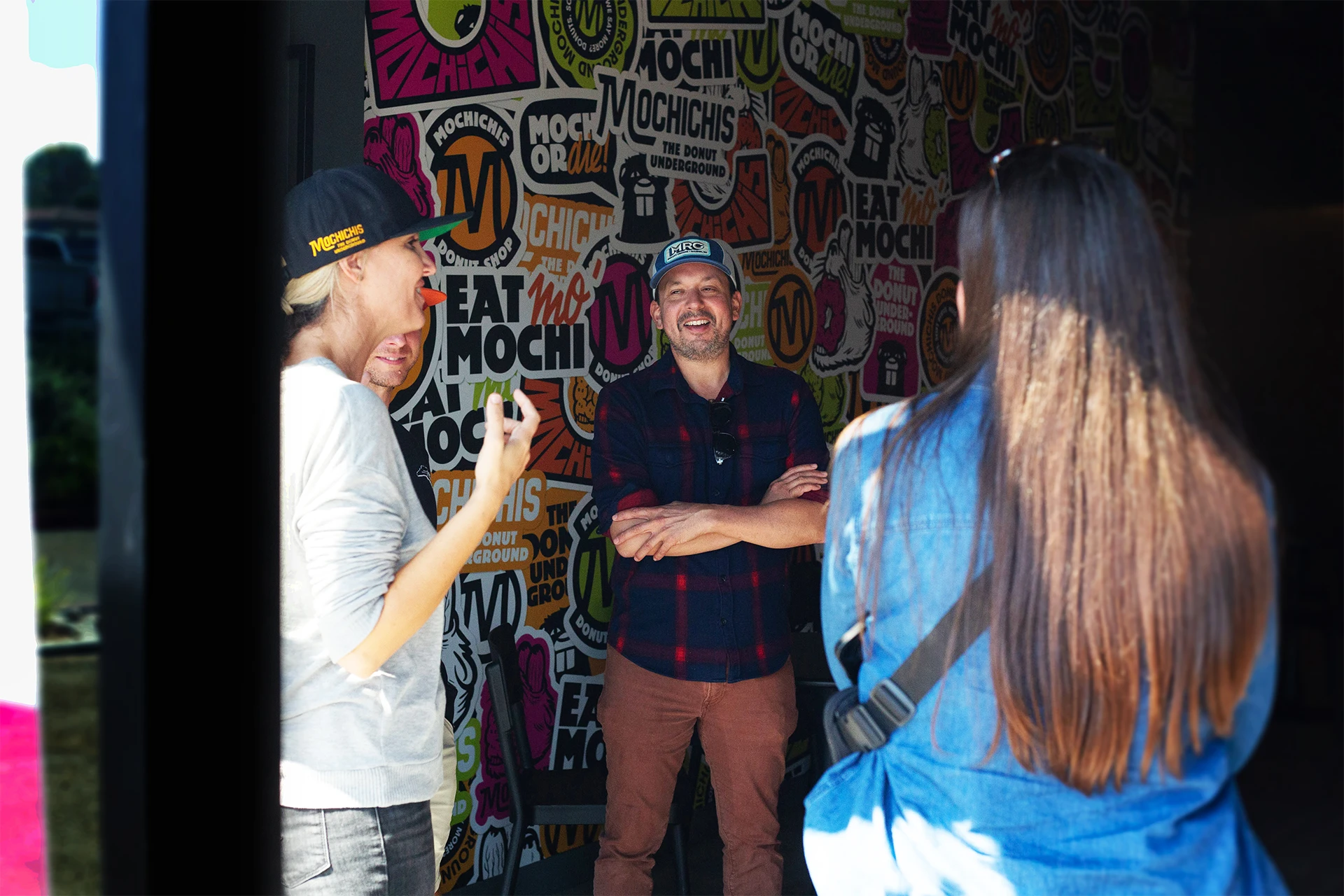 The MRC team visiting the owners of Mochichis Donut Shop in Encinitas California