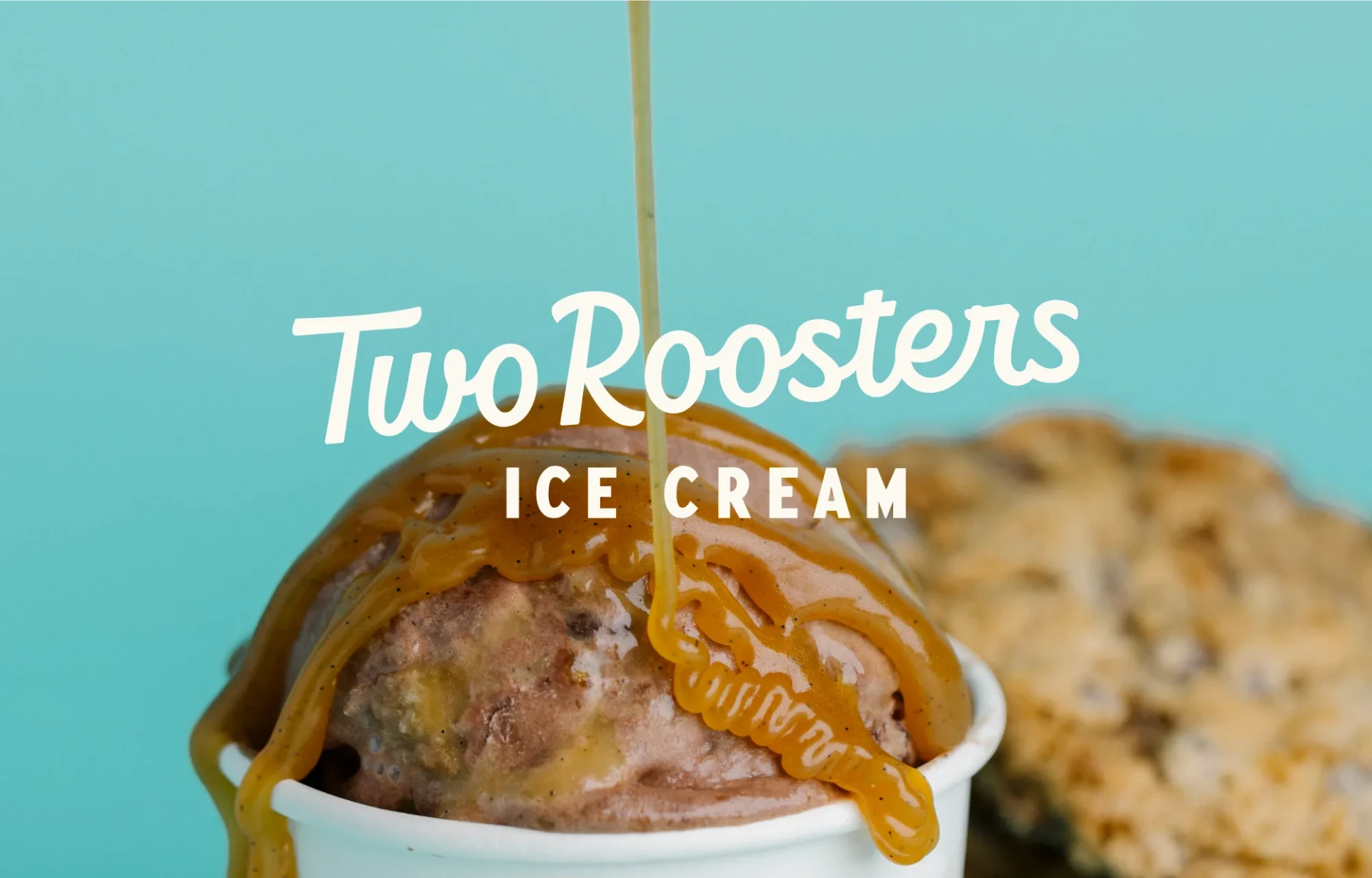 Two Roosters ice cream brand identity design