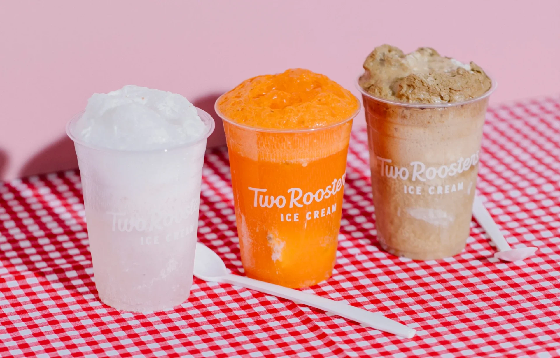 Two Roosters ice cream brand identity design