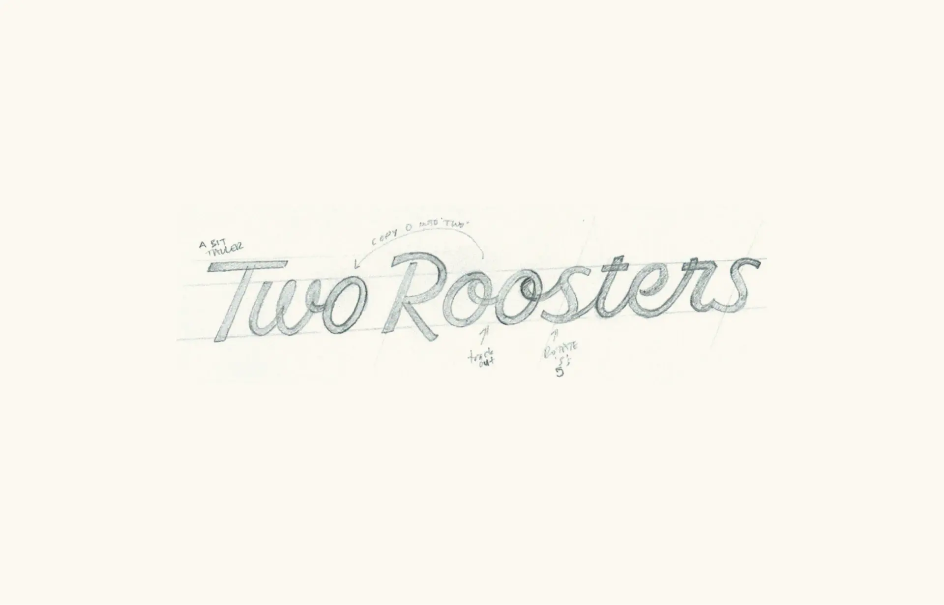 Two Roosters ice cream brand identity design