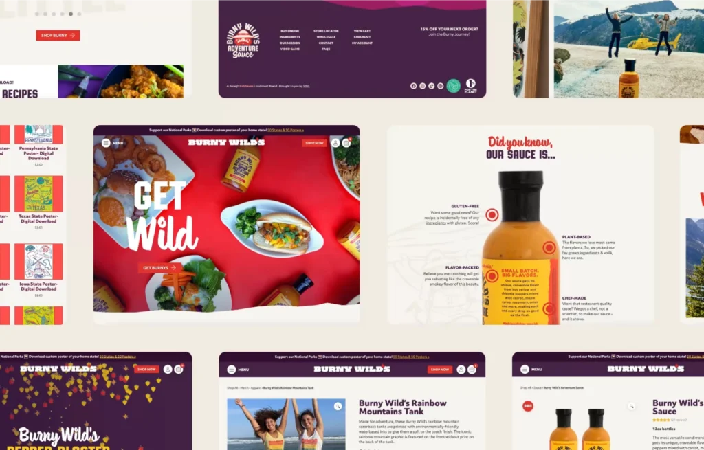 Burny Wilds website design