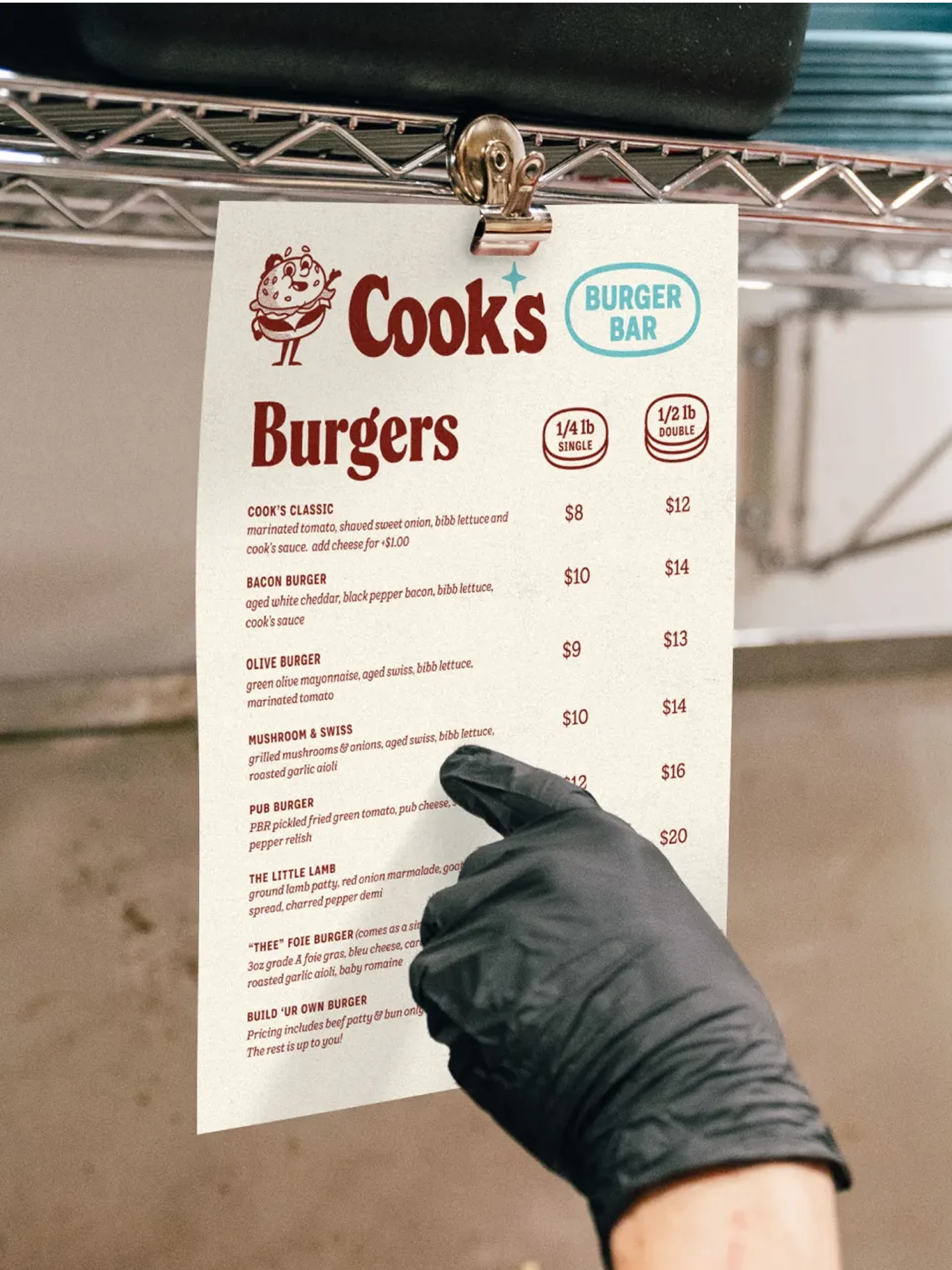 Cooks Burger Bar brand identity