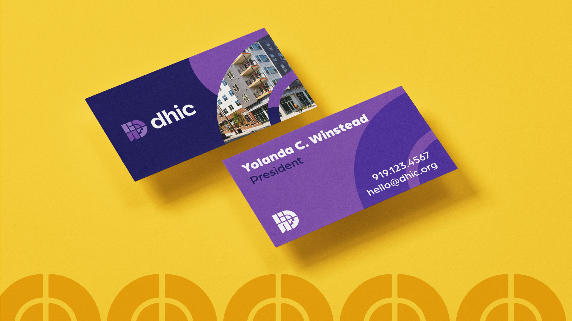 DHIC branding business cards