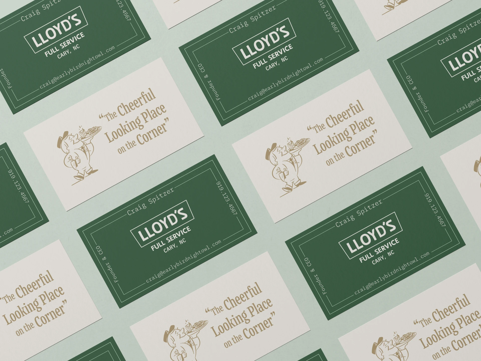 Business card designs for Lloyd's Full Service