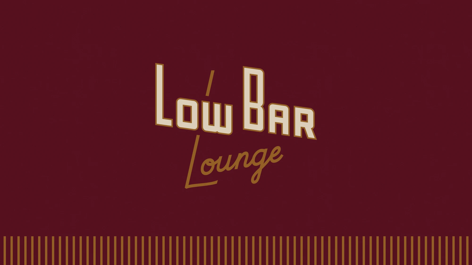 Low Bar lounge primary logo mark