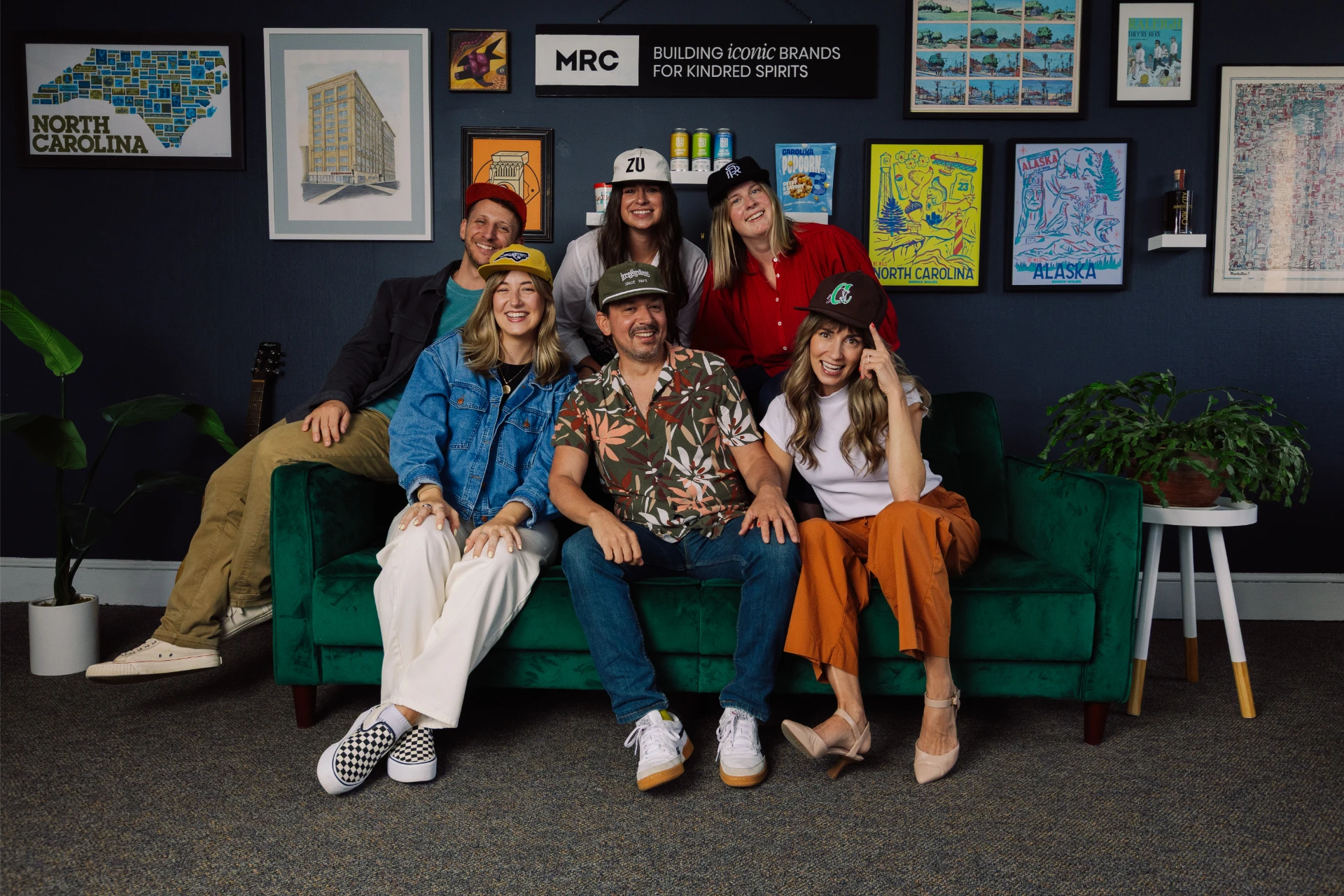 MRC team group photo silly hats