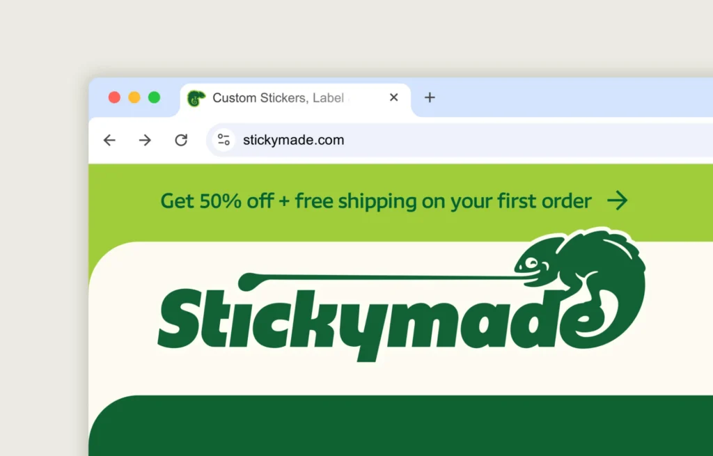 Stickymade brand identity, mascot illustration, messaging and more