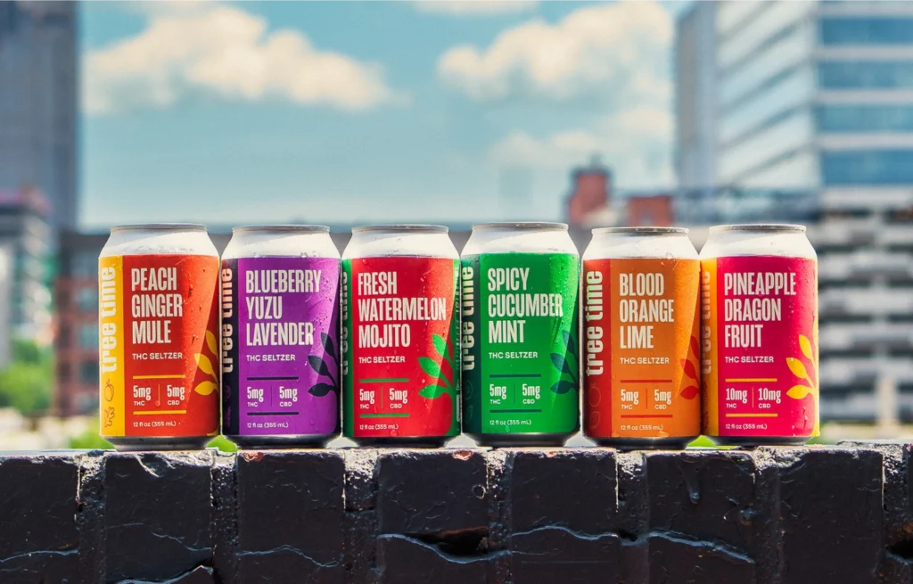 Tree Time seltzer packaging