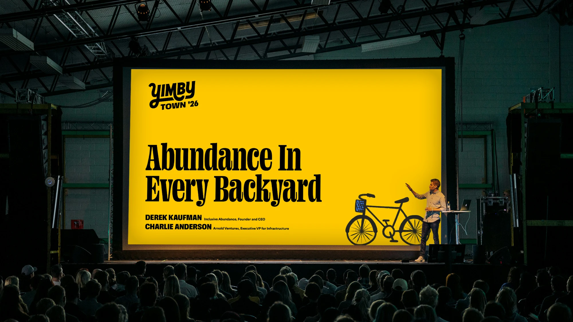 Speaker presentation slide deck design for YimbyTown