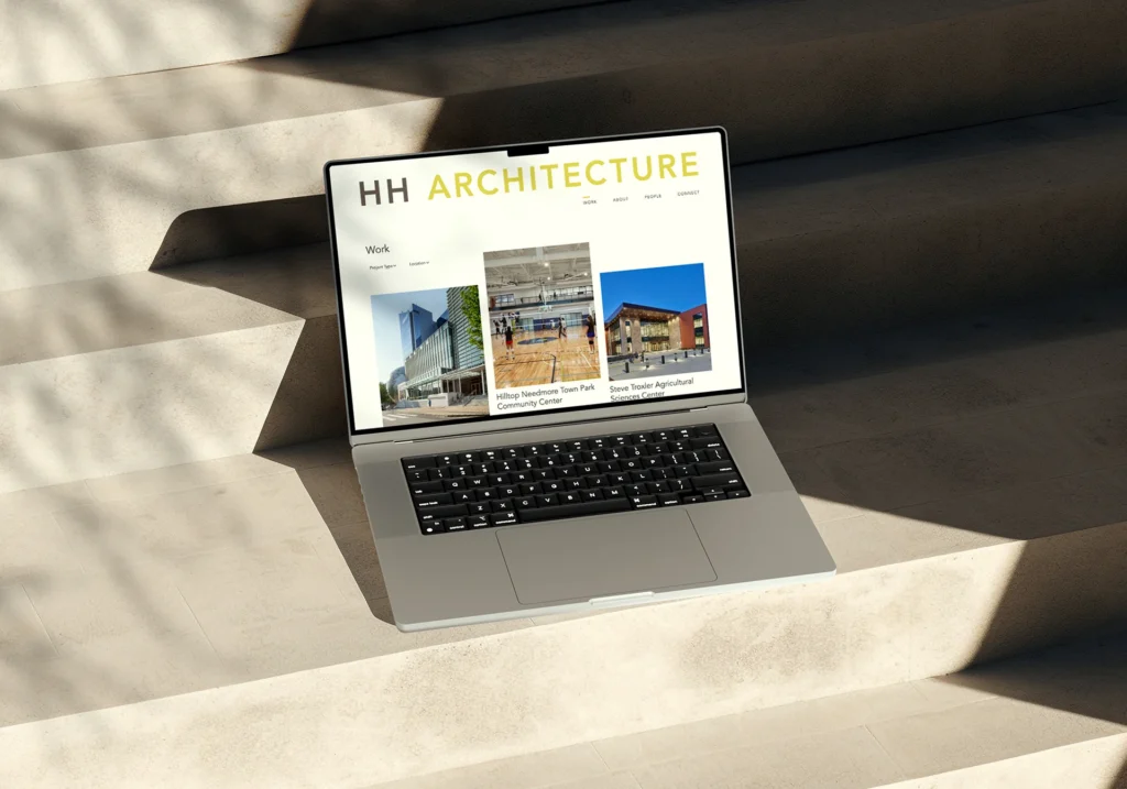 HH Architecture website desktop mockup