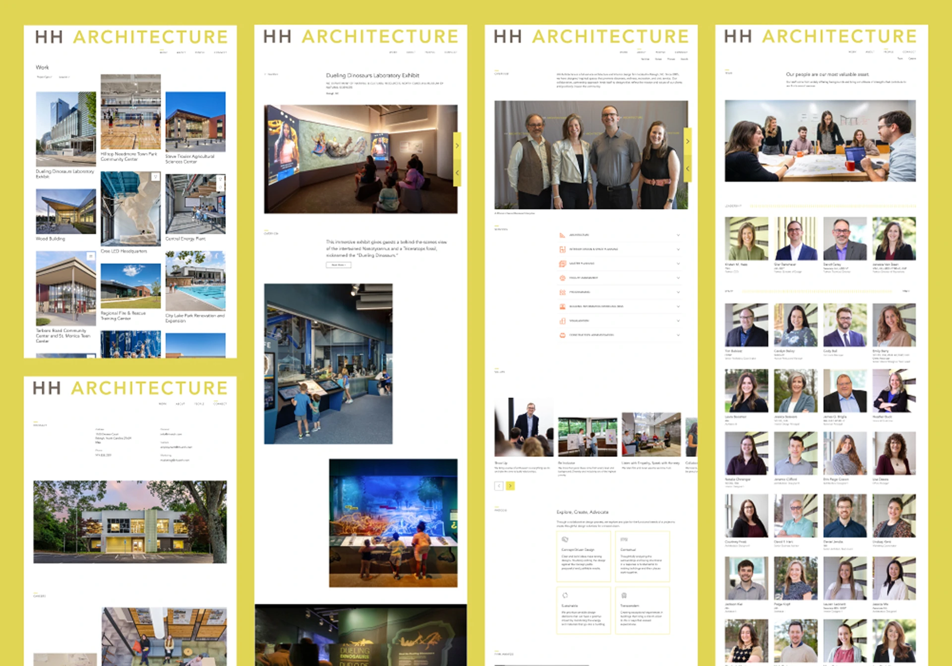 HH Architecture website design frames