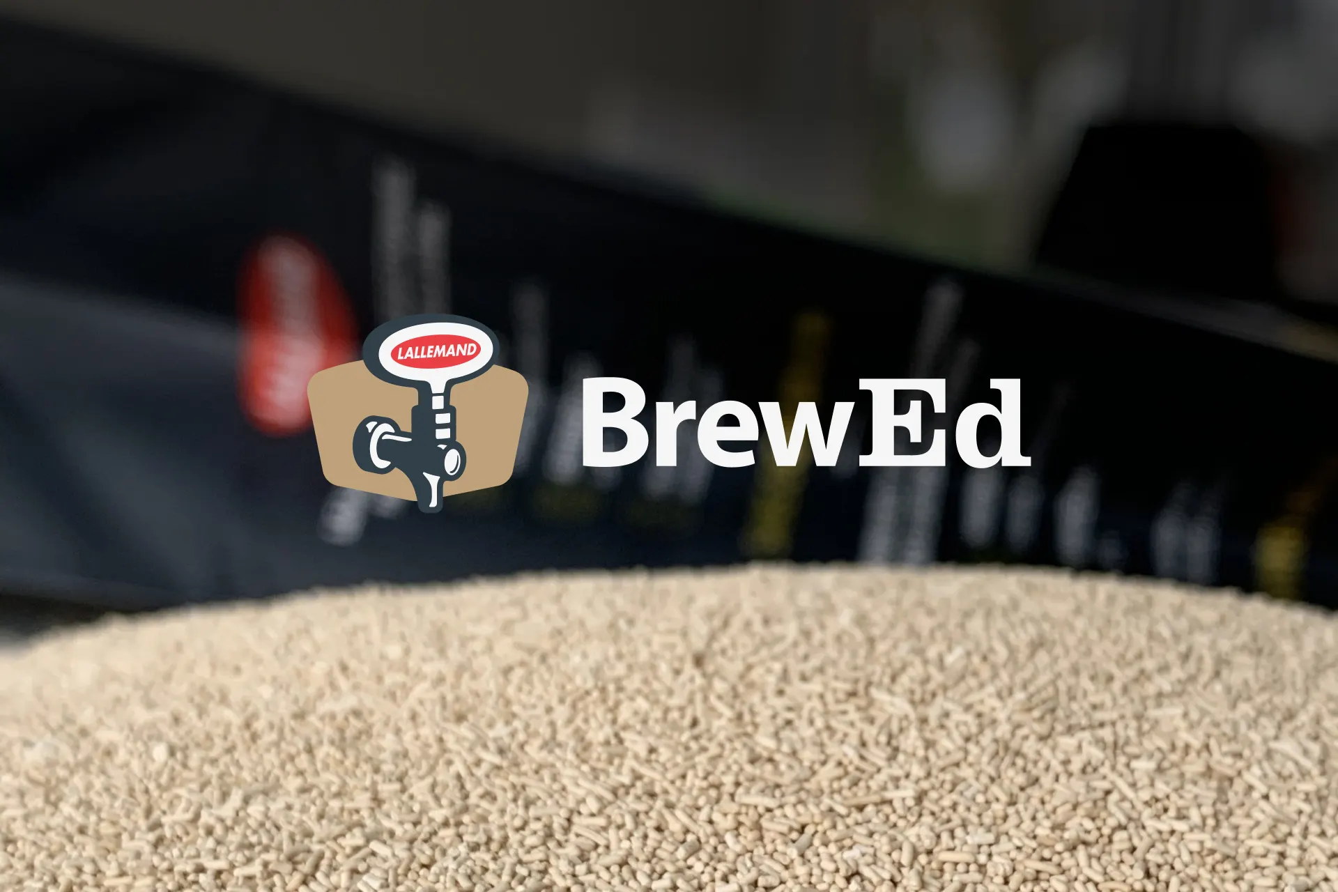 Logo of a tap handle for Lallemand Brewing's Brewery Education