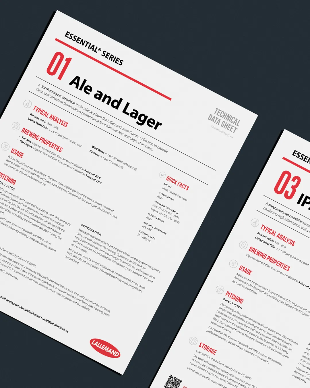 Technical data sheets for Lallemand Brewing's essential yeasts