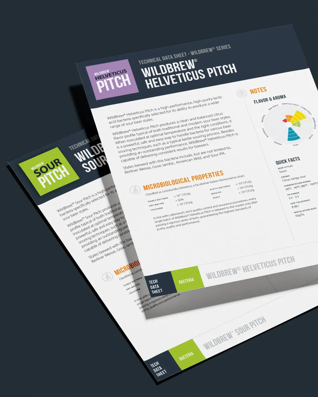 Technical data sheets for Lallemand Brewing's WildBrew line of yeasts
