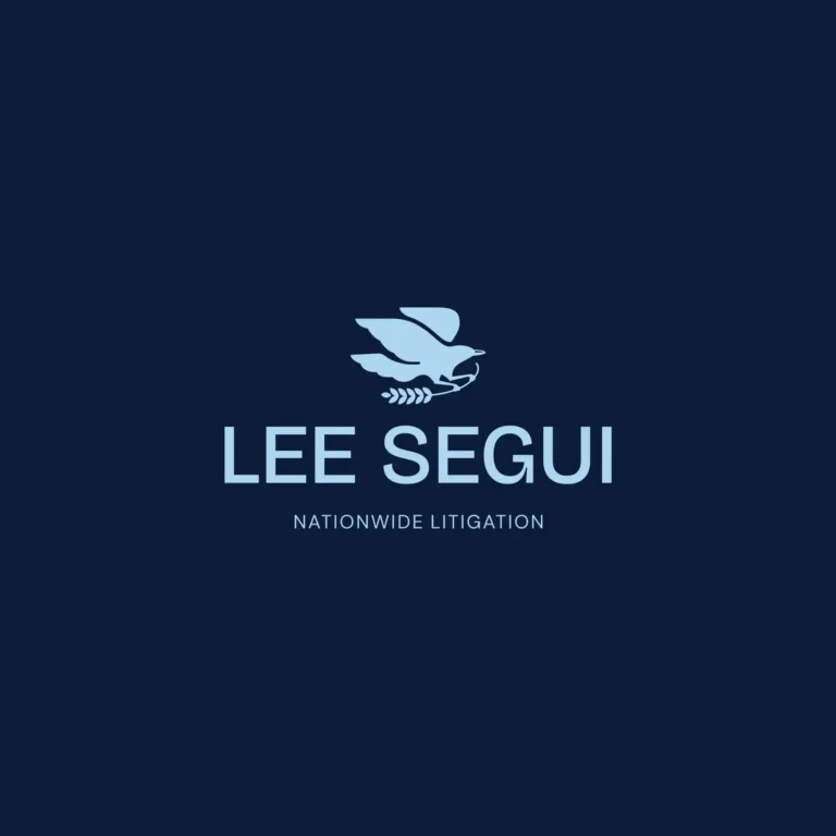 The Lee Segui logo in light blue over a navy background