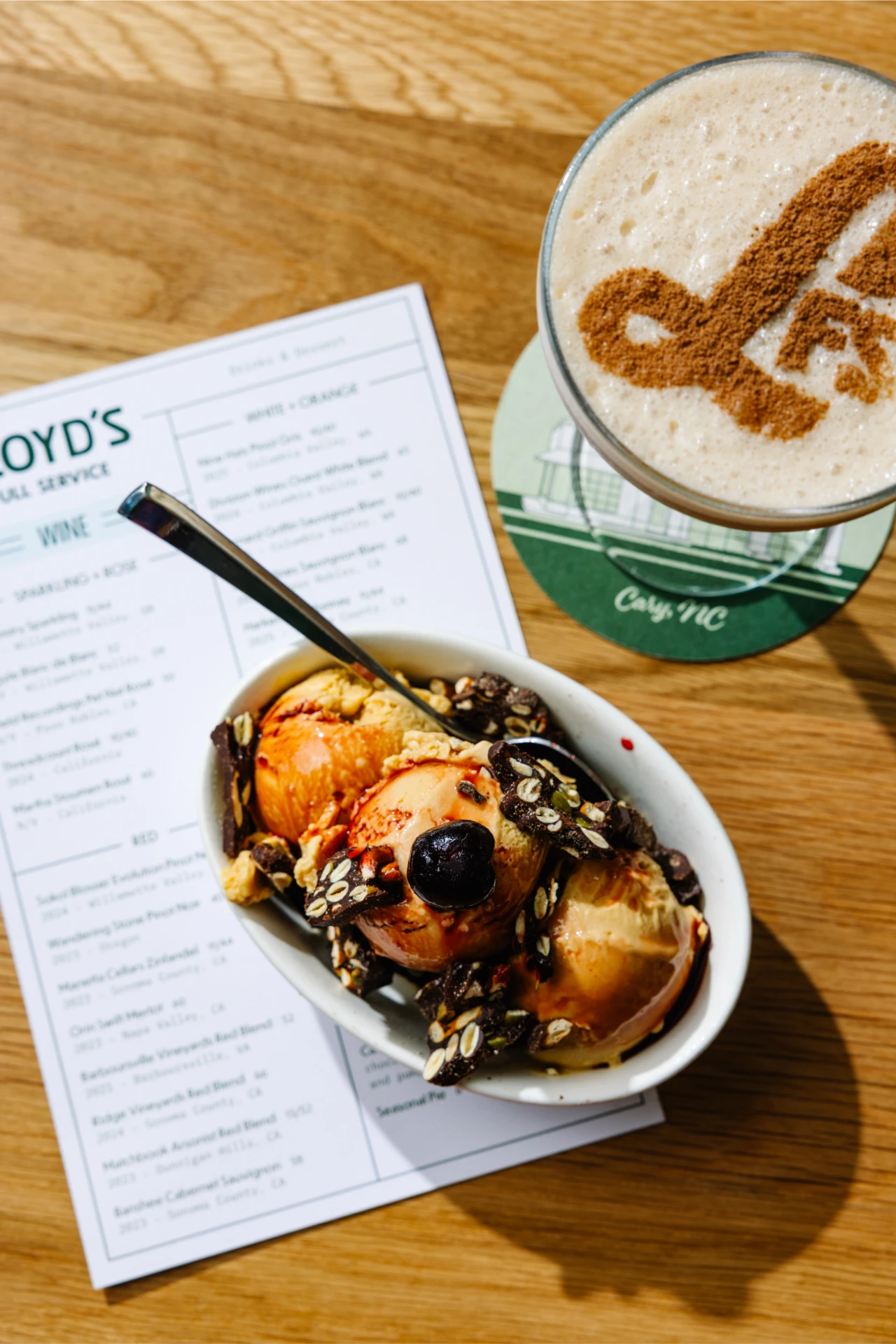Menus and Beverage at Lloyd's Full Service in Cary NC