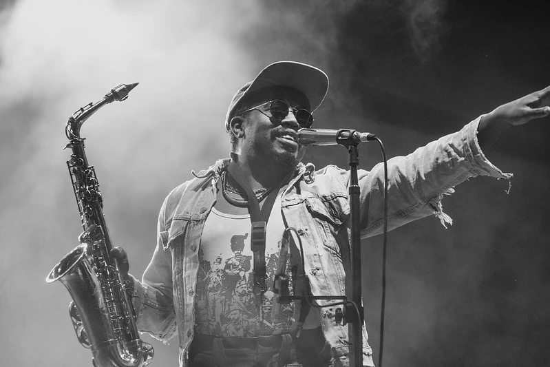 Band Together saxophone and vocal performance