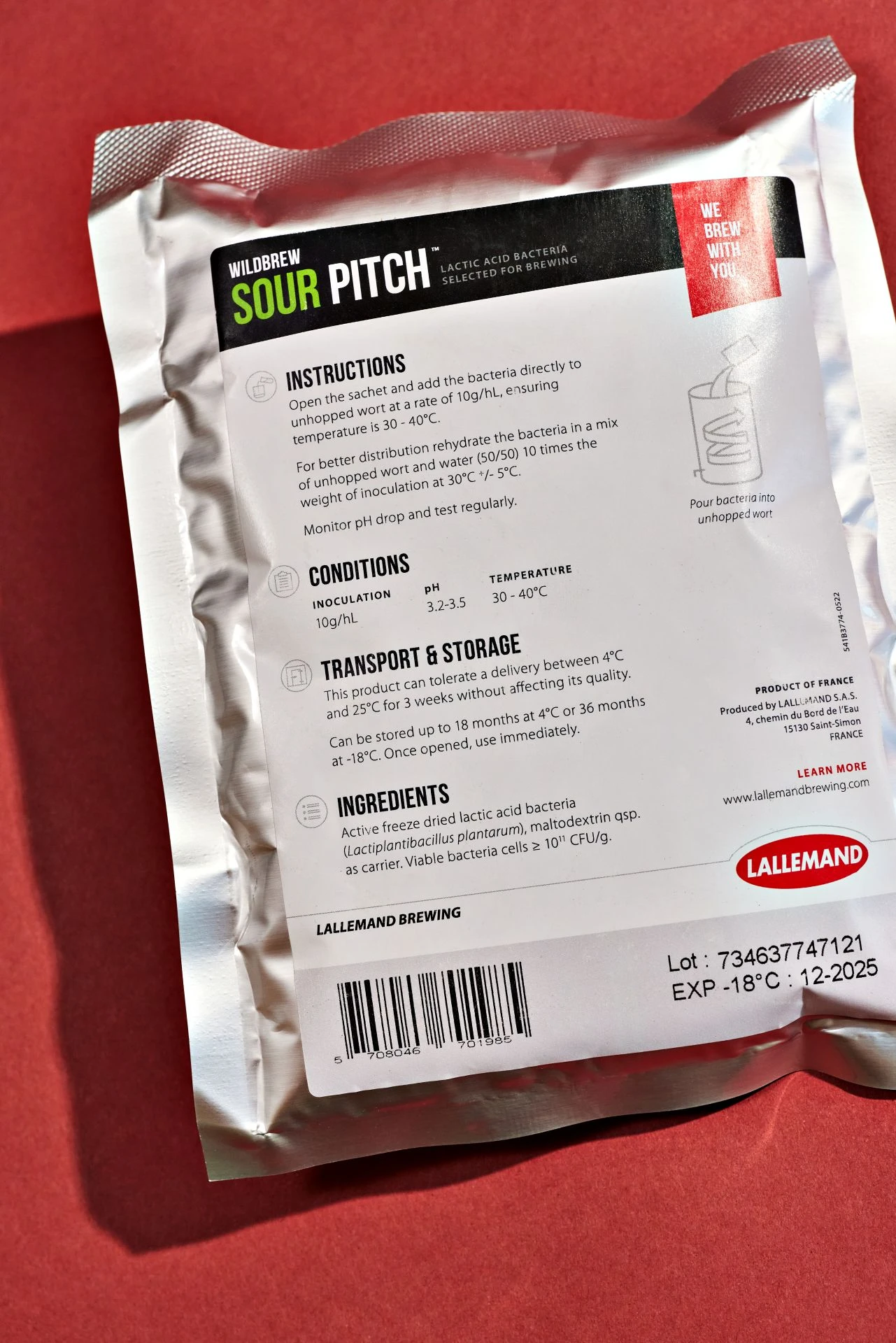 Lallemand Brewing sour pitch packaging detail
