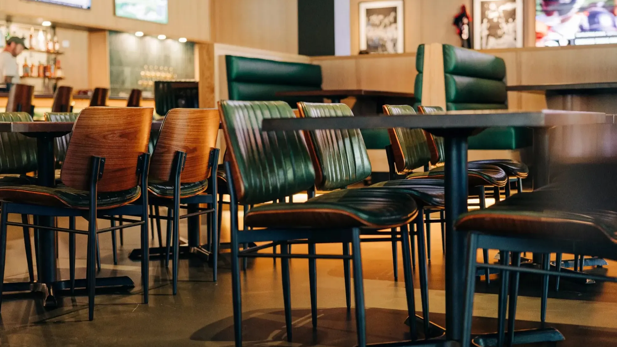 Tables and chairs at Bookie's Sports and Rec